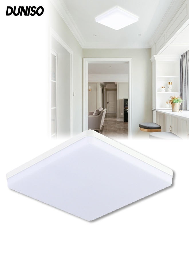 DUNISO Modern LED Ceiling Light, Non-Dimmable,Flush Mount 36W Square LED Ceiling Lamp without Flicker for Kitchen, Bathroom, Hallway, 6500K - Image 1